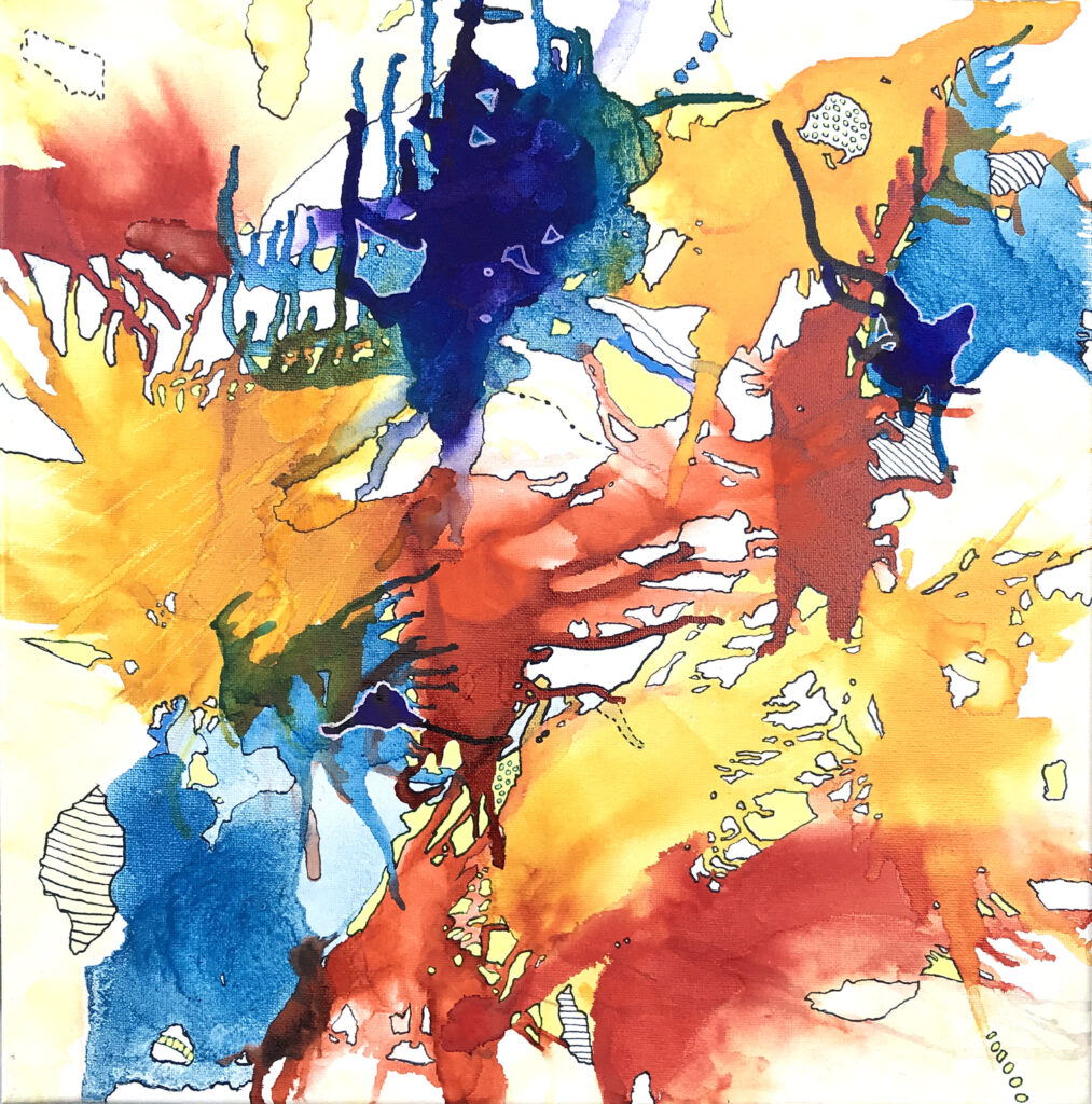 Blip Blop er et maleri fra Gallerihimlen malet på 40x40 cm lærred