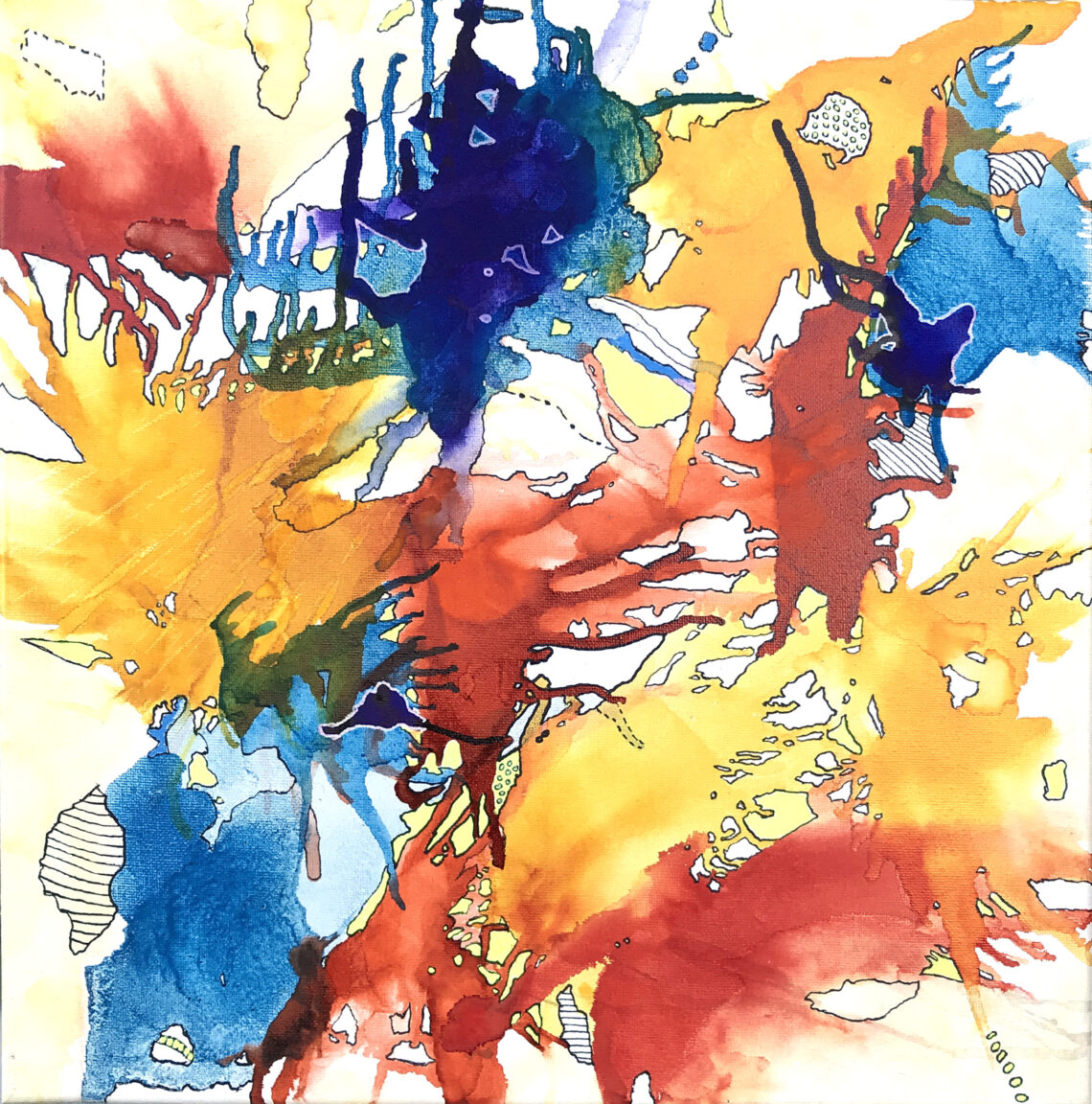 Blip Blop er et maleri fra Gallerihimlen malet på 40x40 cm lærred