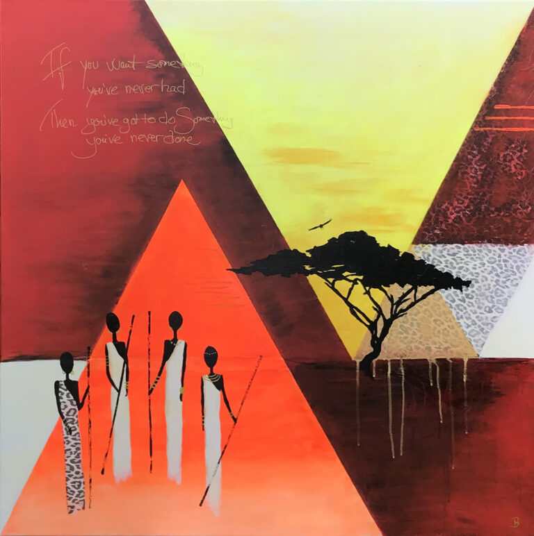 Do Something er et maleri fra Gallerihimlen malet på 100 x 100 cm lærred med ramme