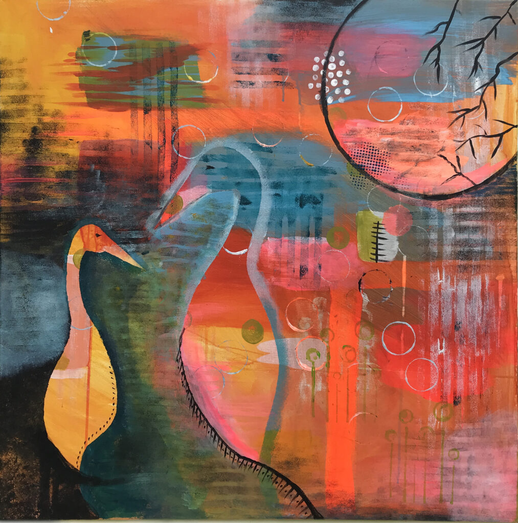 Duckland er et maleri fra Gallerihimlen malet på 80x80 cm lærred