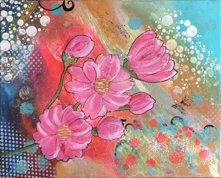 Flower Bubble er et maleri fra Gallerihimlen malet på 40 x 50 cm lærred