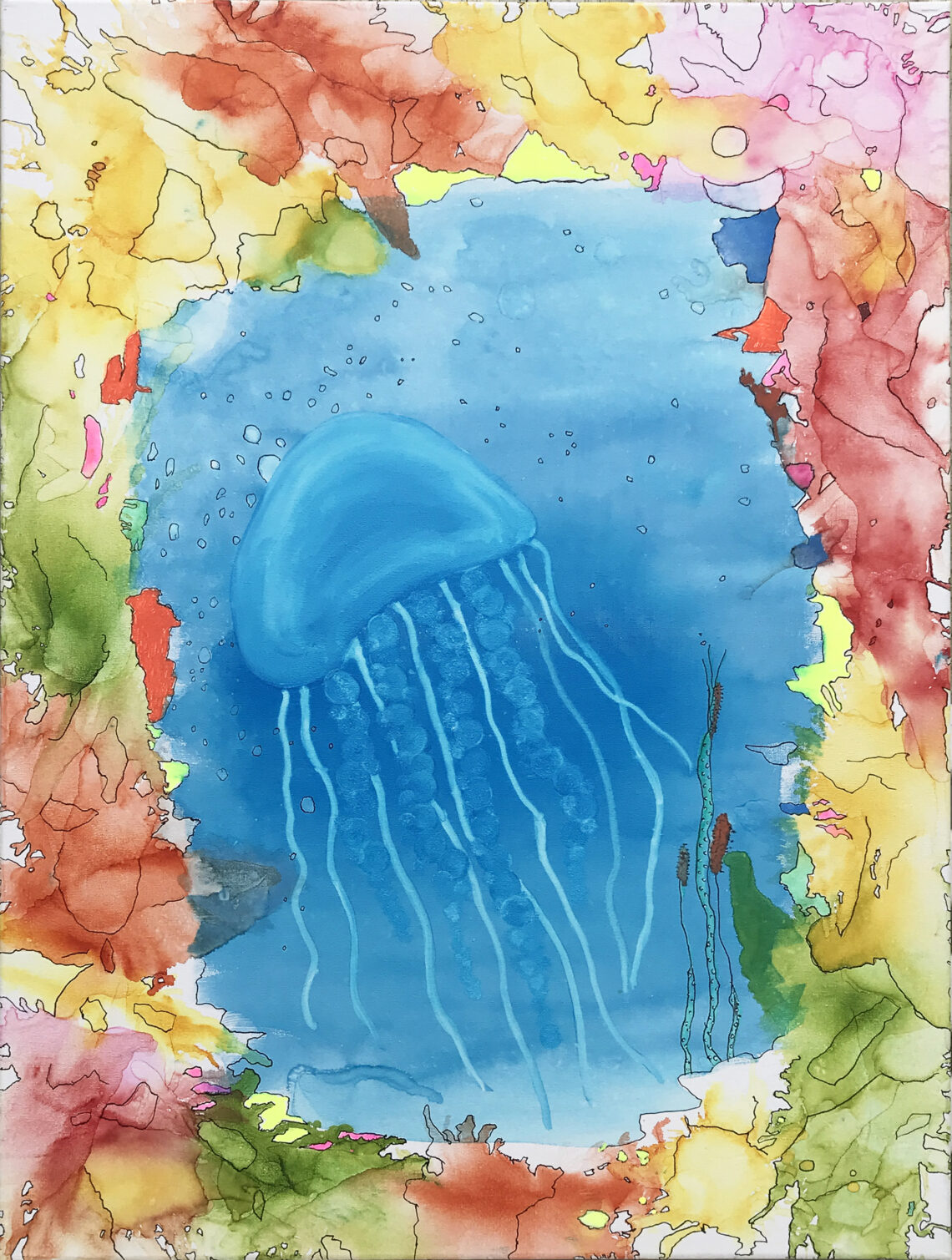 Maleriet Water of Life på 60 x 80 cm fra Gallerihimlen er fra serien Gopler