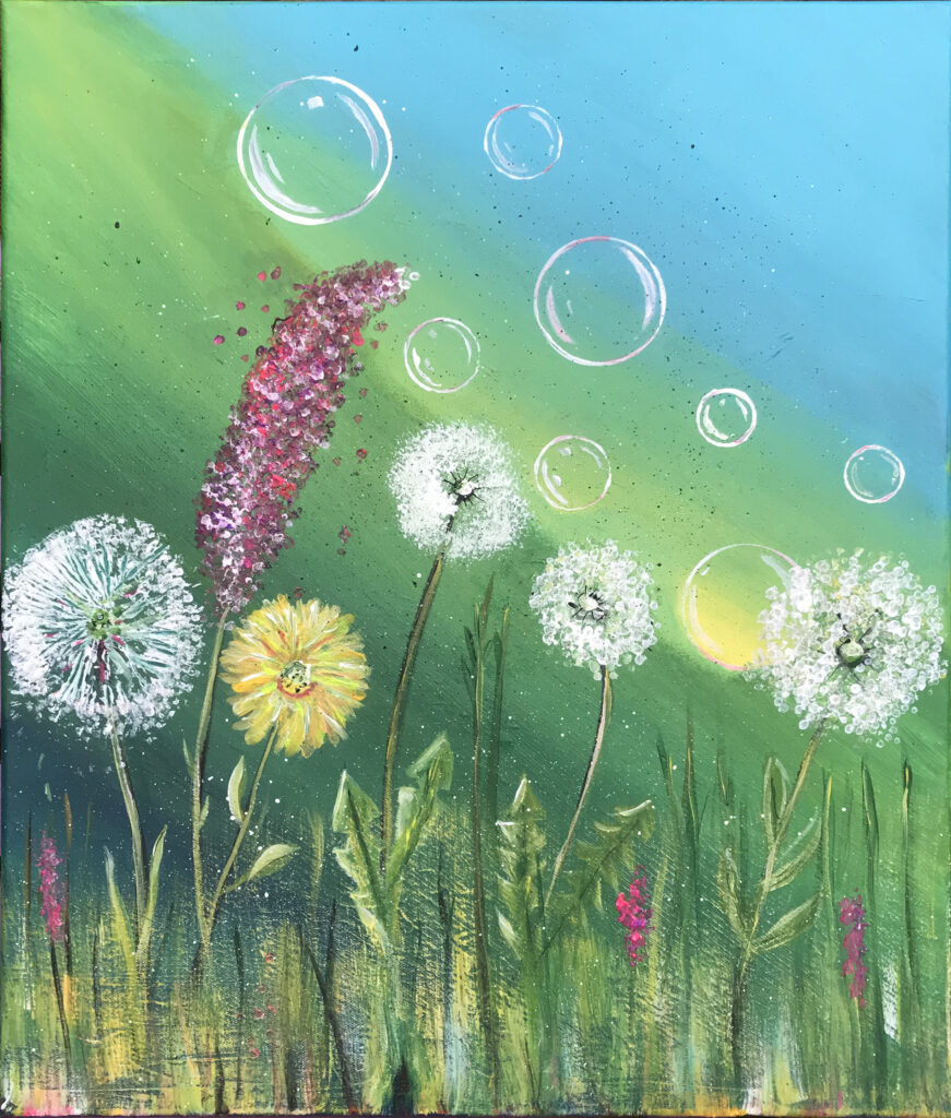 Grøftekanten er et maleri fra Gallerihimlen malet på 50x60 cm lærred