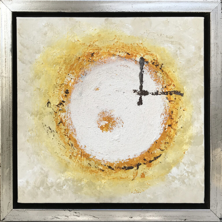 Inner Circle Yellow er et maleri fra Gallerihimlen malet på 20x20 cm lærred med ramme