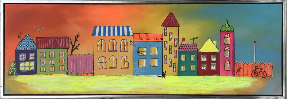 Lazy Sunday er et maleri fra Gallerihimlen malet på 120x40 cm lærred med ramme