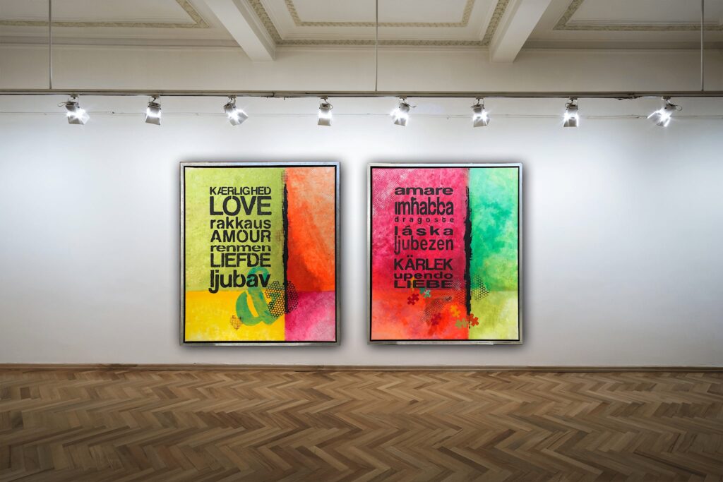 Love is in the Air 1+2 er et maleri fra Gallerihimlen malet på 60x70 cm lærred