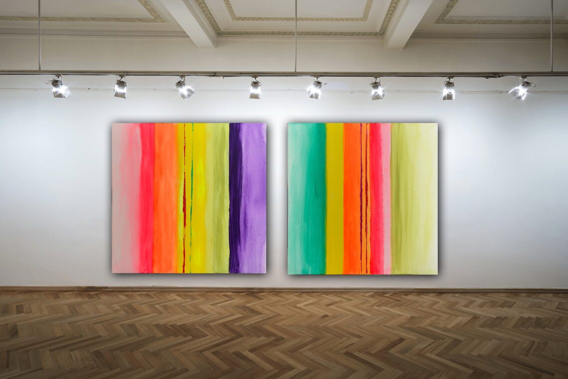 Mindblowing 1+2 er et maleri fra Gallerihimlen malet på 60x60 cm lærred