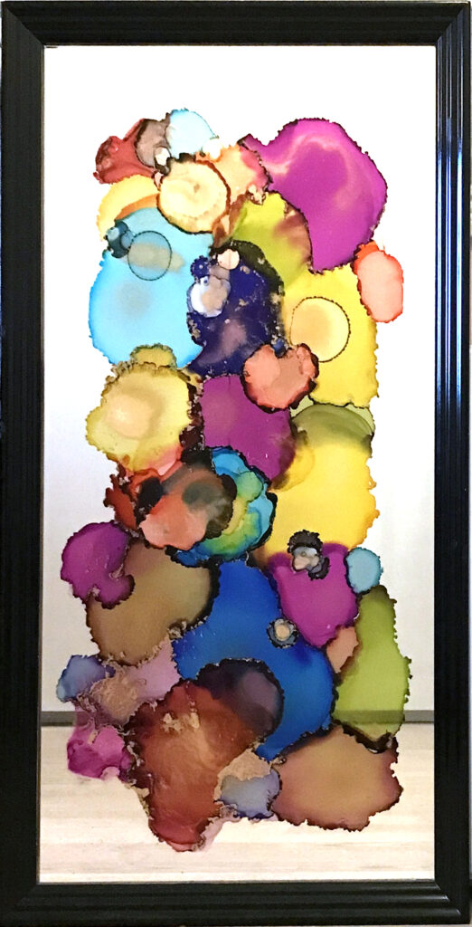 Mirror Mirror on the Wall er et maleri fra Gallerihimlen malet på spejl med ramme 108x58 cm