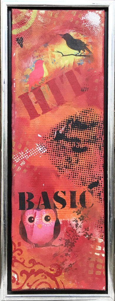 Basically Red er et maleri fra Gallerihimlen malet på 20x60 cm lærred med ramme