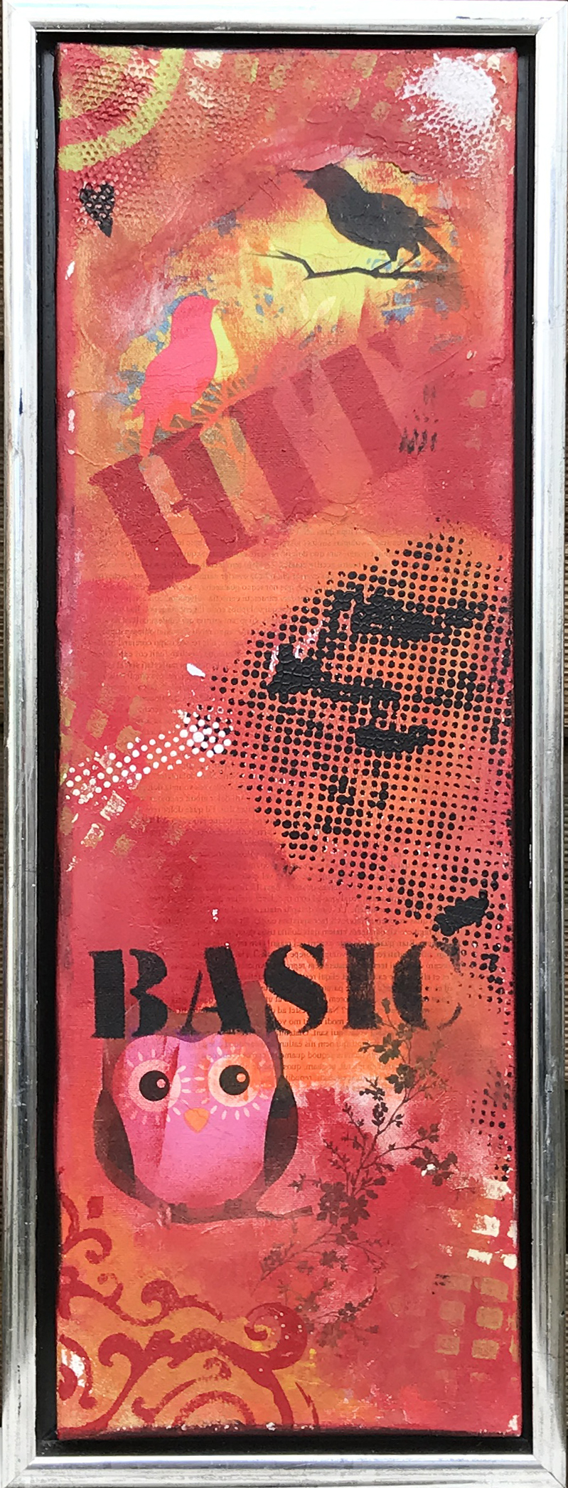 Basically Red er et maleri fra Gallerihimlen malet på 20x60 cm lærred med ramme