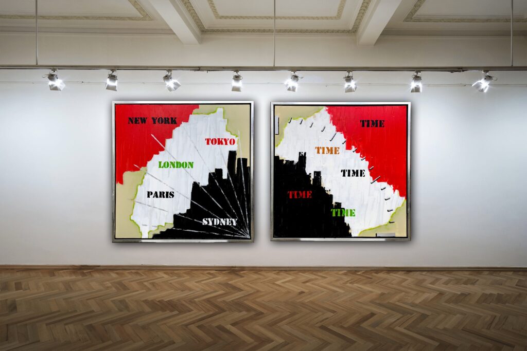 Time waits for Nobody er malerier fra Gallerihimlen malet på 60x60 cm lærred med ramme