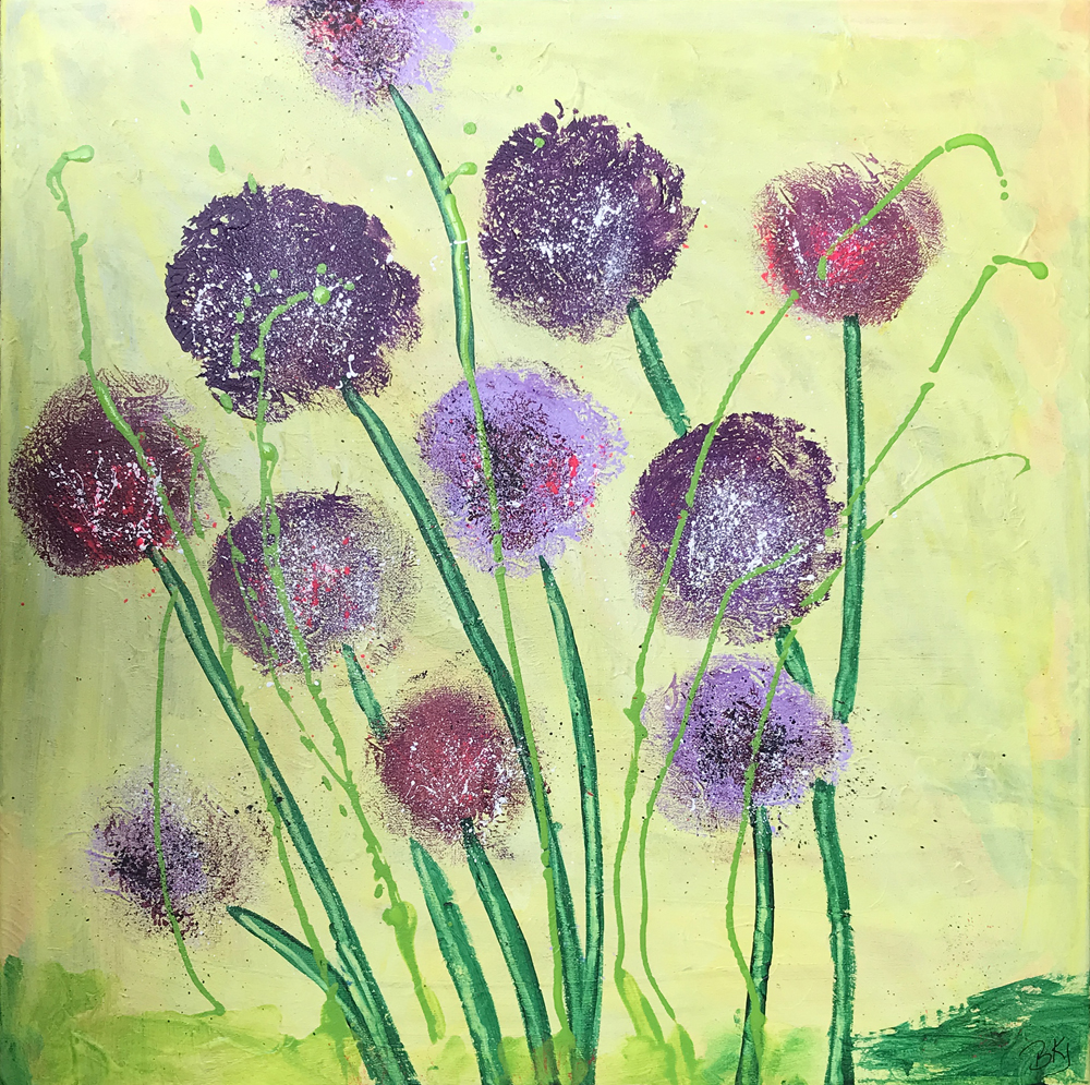 Alium 1 maleri fra Gallerihimlen 60 x 60 på lærred