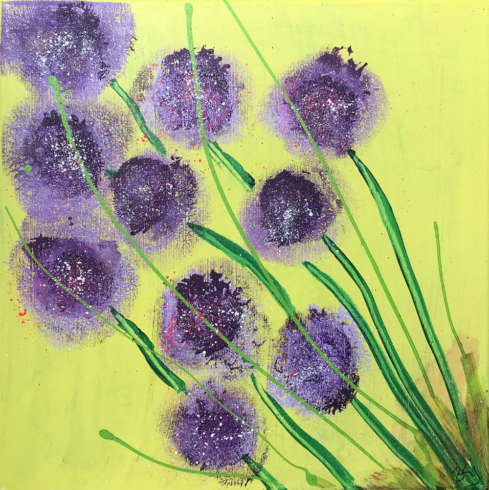 Alium 2 maleri fra Gallerihimlen 40x40 på lærred