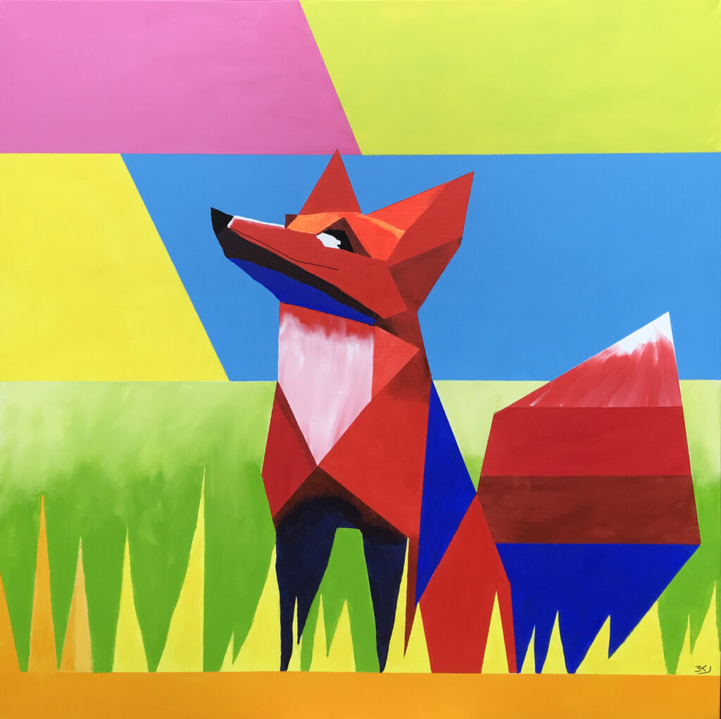 Fox in the Sun er et maleri fra Gallerihimlen malet på 100 x 100 cm lærred