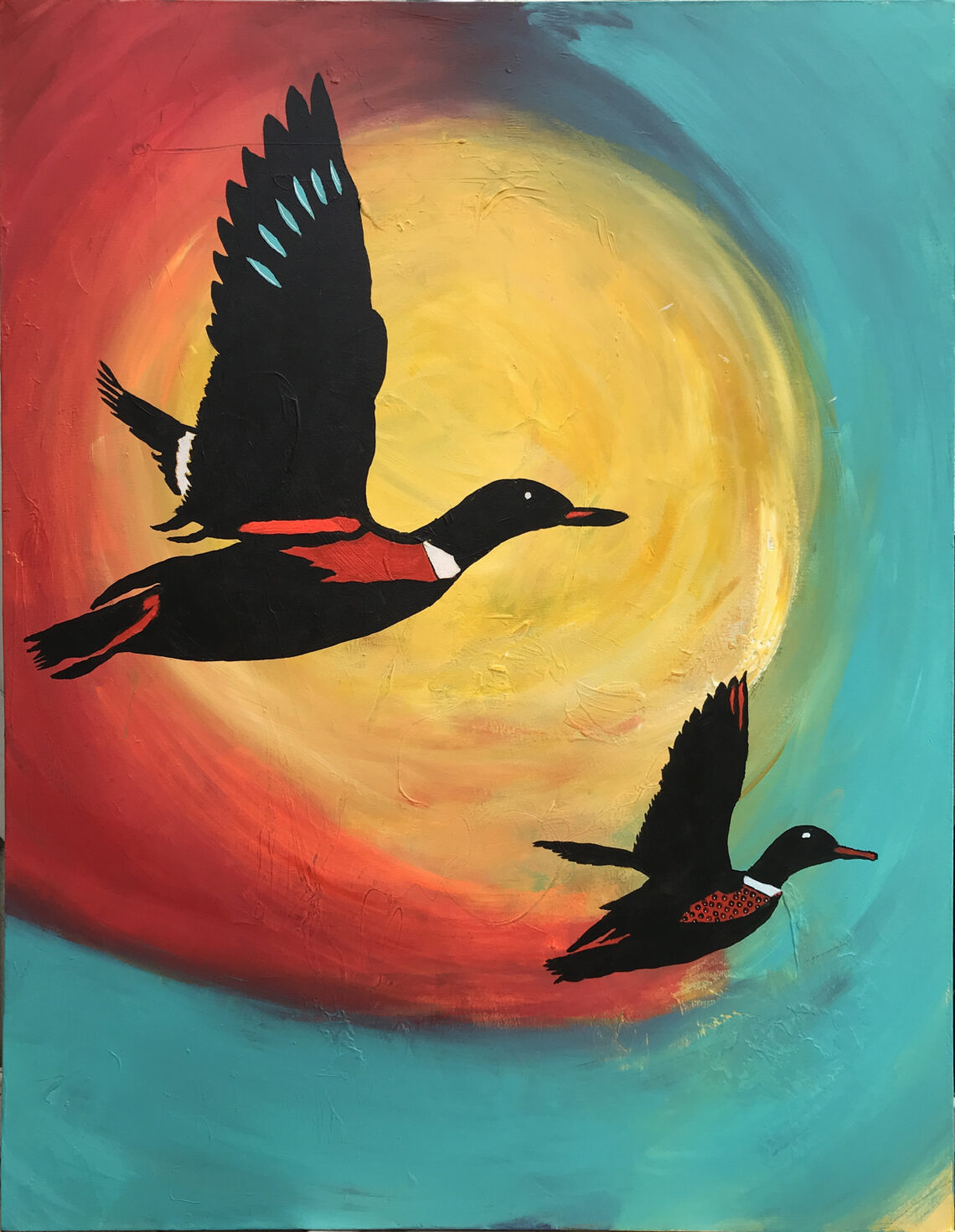 He and Her maleri fra Gallerihimlen malet på 90x120 cm lærred