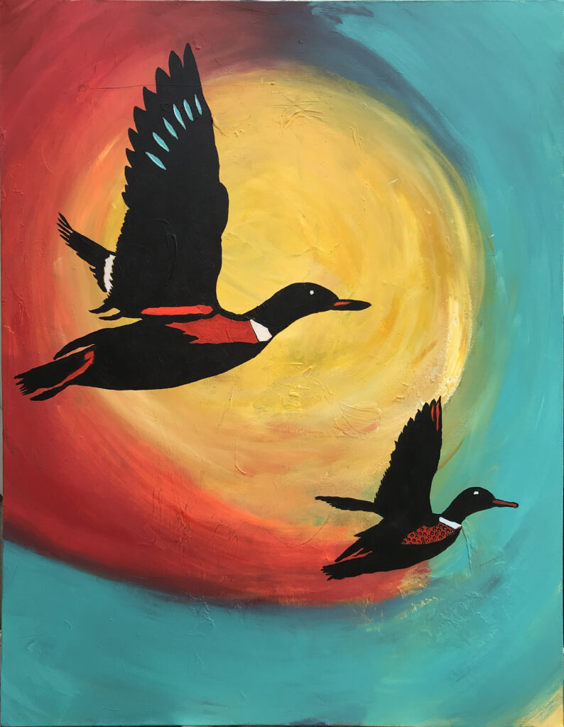 He and Her maleri fra Gallerihimlen malet på 90x120 cm lærred