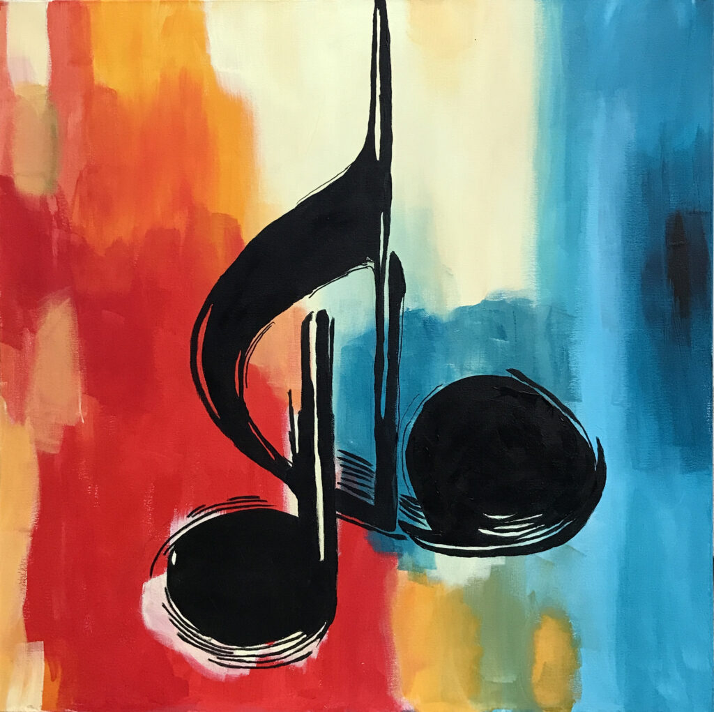 Tune in er et maleri fra Gallerihimlen malet på 70 x 70 cm lærred