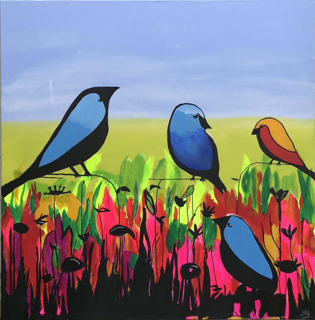 Whats Up? er et maleri fra Gallerihimlen malet på 70 x 70 cm lærred