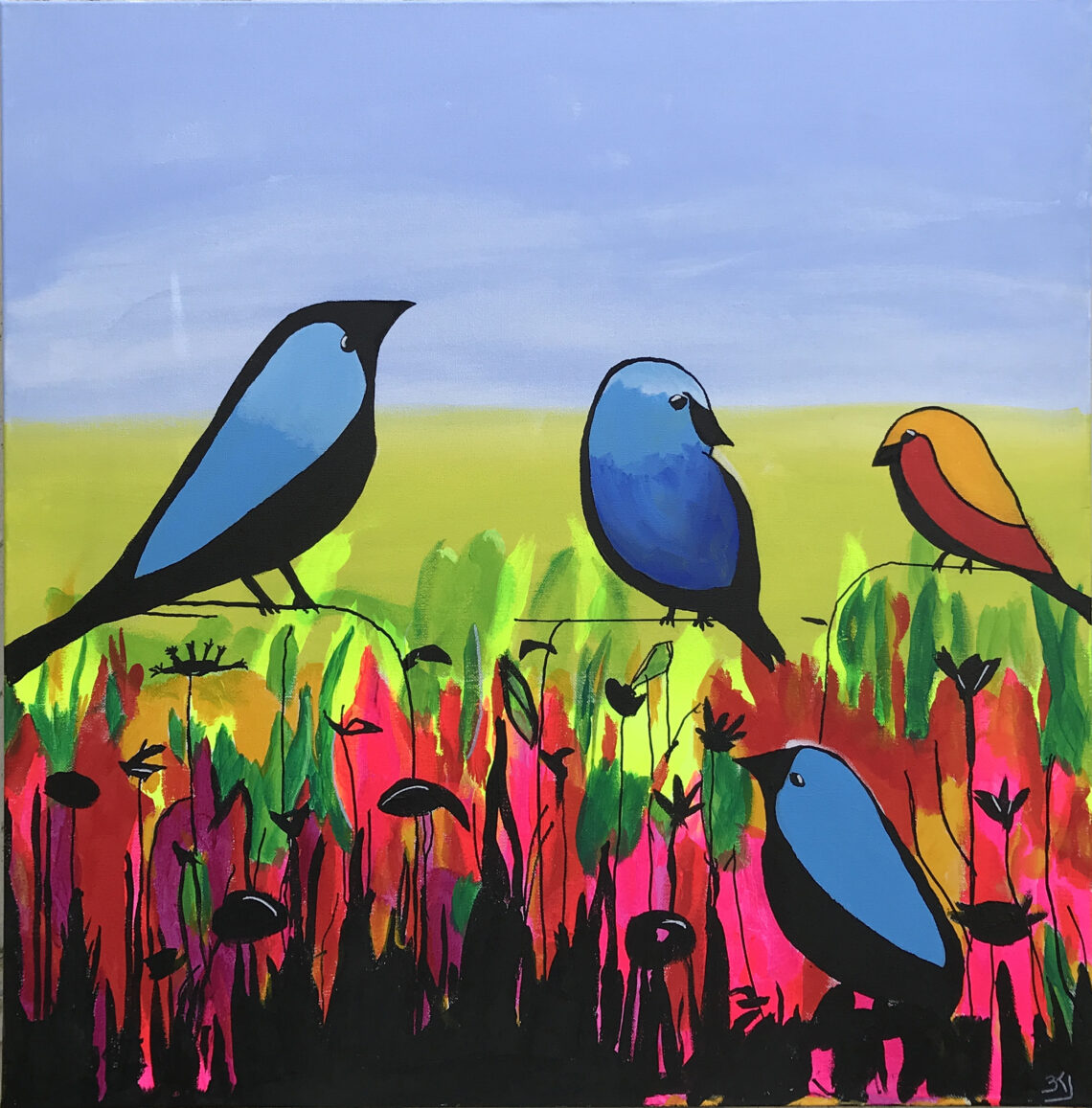 Whats Up? er et maleri fra Gallerihimlen malet på 70 x 70 cm lærred