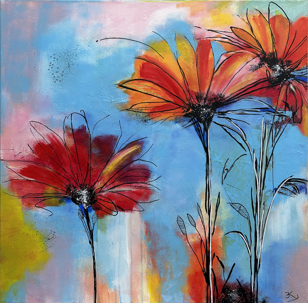 Happy Flower Day maleri fra Gallerihimlen