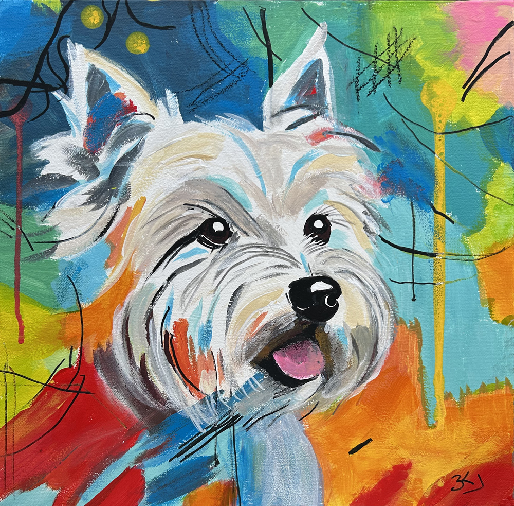 Gallerihimlen kunst Carma hunden